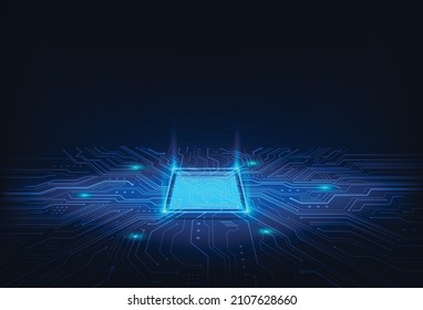 Abstract digital background with technology circuit board texture. Electronic motherboard illustration. Communication and engineering concept. Vector illustration