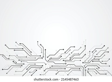 Abstrakter digitaler Hintergrund mit Technologie-Schaltbrett-Textur. Elektronische Motherboard-Illustration. Kommunikations- und Ingenieurkonzept. Vektorgrafik