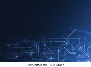 Abstract digital background with technology circuit board texture. Electronic motherboard illustration. Communication and engineering concept. Vector illustration