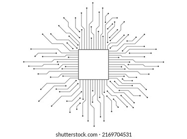 Abstract digital background with technology circuit board texture. Electronic motherboard illustration. Communication and engineering concept. Vector illustration