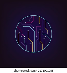 Abstrakter digitaler Hintergrund mit Technologie-Schaltbrett-Textur. Elektronische Motherboard-Illustration. Kommunikations- und Ingenieurkonzept. Vektorgrafik