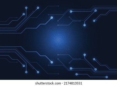 Abstract digital background with technology circuit board texture. Electronic motherboard illustration. Communication and engineering concept. Vector illustration