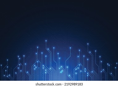 Abstract digital background with technology circuit board texture. Electronic motherboard illustration. Communication and engineering concept. Vector illustration