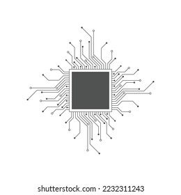 Abstract digital background with technology circuit board texture. Electronic motherboard illustration. Communication and engineering concept. Vector illustration