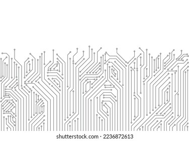 Abstract digital background with technology circuit board texture. Electronic motherboard illustration. Communication and engineering concept. Vector illustration