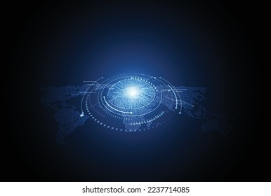 Abstract digital background with technology circuit board texture. Electronic motherboard illustration. Communication and engineering concept. Vector illustration