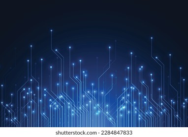 Abstract digital background with technology circuit board texture. Electronic motherboard illustration. Communication and engineering concept. Vector illustration