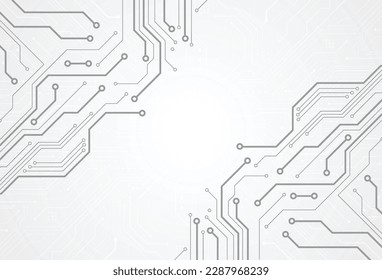 Abstract digital background with technology circuit board texture. Electronic motherboard illustration. Communication and engineering concept. Vector illustration