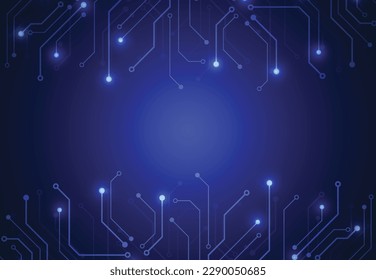 Abstract digital background with technology circuit board texture. Electronic motherboard illustration. Communication and engineering concept. Vector illustration
