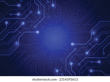 Abstract digital background with technology circuit board texture. Electronic motherboard illustration. Communication and engineering concept. Vector illustration