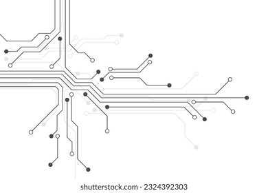 Abstract digital background with technology circuit board texture. Electronic motherboard illustration. Communication and engineering concept. Vector illustration