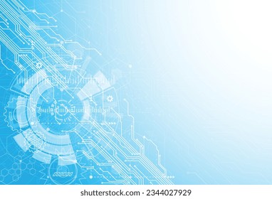 Resumen del fondo digital con la textura de la placa de circuito de tecnología. Ilustración electrónica de la motherboard. Concepto de comunicación e ingeniería. Ilustración del vector