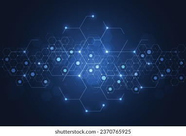 Abstract digital background with technology circuit board texture. Electronic motherboard illustration. Communication and engineering concept. Vector illustration