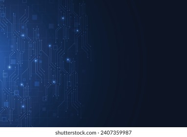 Abstract digital background with technology circuit board texture. Electronic motherboard illustration. Communication and engineering concept. Vector illustration