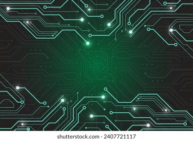 Abstract digital background with technology circuit board texture. Electronic motherboard illustration. Communication and engineering concept. Vector illustration
