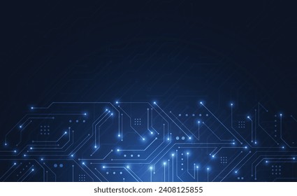 Resumen del fondo digital con la textura de la placa de circuito de tecnología. Ilustración electrónica de la motherboard. Concepto de comunicación e ingeniería. Ilustración del vector