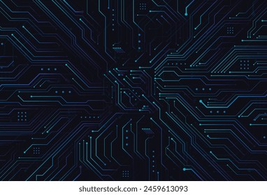 Abstract digital background with technology circuit board texture. Electronic motherboard illustration. Communication and engineering concept. Vector illustration