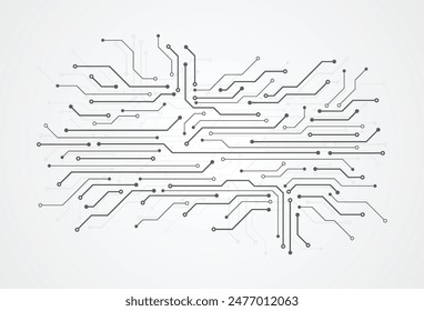 Abstract digital background with technology circuit board texture. Electronic motherboard illustration. Communication and engineering concept. Vector illustration