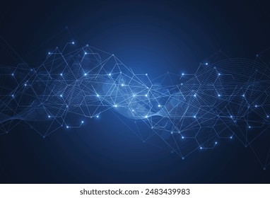 Abstract digital background with technology circuit board texture. Electronic motherboard illustration. Communication and engineering concept. Vector illustration