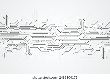 Abstract digital background with technology circuit board texture. Electronic motherboard illustration. Communication and engineering concept. Vector illustration