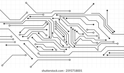 Abstract digital background with technology circuit board.  Vector design.