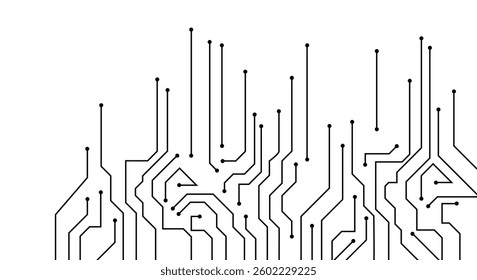 Abstract digital background with technology circuit board texture. Electronic motherboard illustration. Communication and engineering concept. Vector illustration