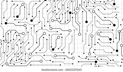 Abstract digital background with technology circuit board texture. . Communication and engineering concept. Electronic motherboard illustration. Vector illustration