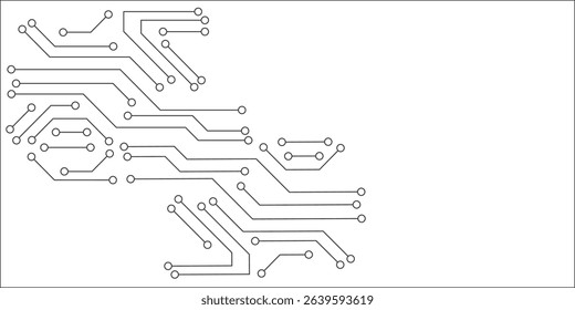 Abstract digital background with technology circuit board texture. Electronic motherboard illustration. Communication and engineering concept. Vector illustration	
