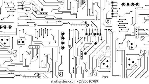 Fondo digital Abstractas con placa de circuito de tecnología.  Diseño de Vector.