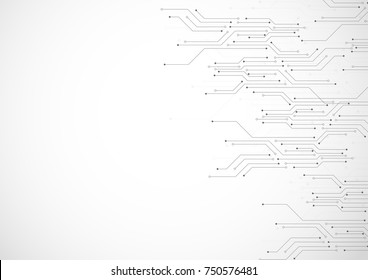 Abstract digital background with technology circuit board texture. Electronic motherboard illustration. Communication and engineering concept. Vector illustration