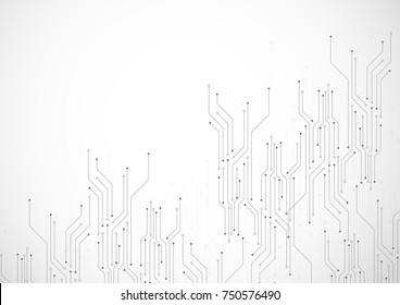Abstract digital background with technology circuit board texture. Electronic motherboard illustration. Communication and engineering concept. Vector illustration