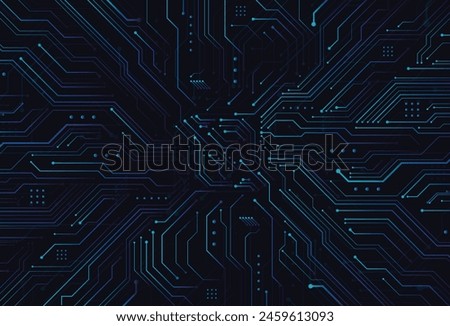 Abstract digital background with technology circuit board texture. Electronic motherboard illustration. Communication and engineering concept. Vector illustration