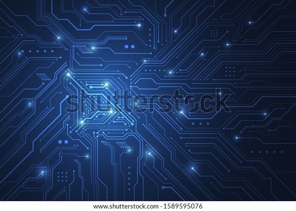 Abstract digital background\
with technology circuit board texture. Electronic motherboard\
illustration. Communication and engineering concept. Vector\
illustration