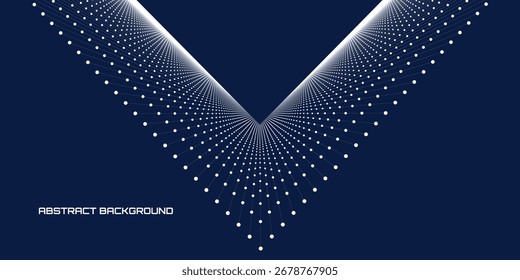 Fondo digital Abstractas con rejilla triangular con puntos.  Malla informática de estructura de alambre para tecnología, negocios y computación. Ilustración vectorial. 