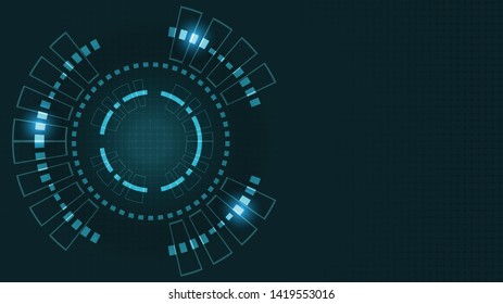 Abstract Digital background.Business growth transformation to digital and Successful financial technology.