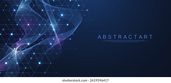 Abstract digital blockchain cube blocks concept. 3D big data cubes quantum computer technology idea. Artificial intelligence data core cubes design element.
