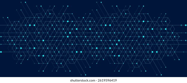 Abstract digital blockchain cube blocks concept. 3D big data cubes quantum computer technology idea. Artificial intelligence data core cubes design element.