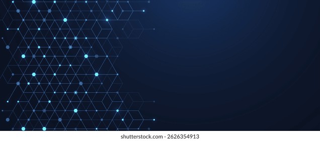 Abstract digital blockchain cube blocks concept. 3D big data cubes quantum computer technology idea. Artificial intelligence data core cubes design element