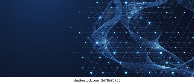 Abstractas concepto de bloques de cubo de blockchain digital. Cubos de datos grandes 3D idea de tecnología informática cuántica. Elemento de diseño de cubos de núcleo de datos de inteligencia artificial.