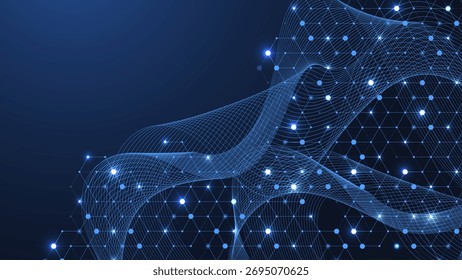Abstractas concepto de bloques de cubo de blockchain digital. Cubos de datos grandes 3D idea de tecnología informática cuántica. Elemento de diseño de cubos de núcleo de datos de inteligencia artificial.