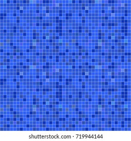 Abstract digital blue background with mesh of squares. Mosaic style. Geometric template. Cells.