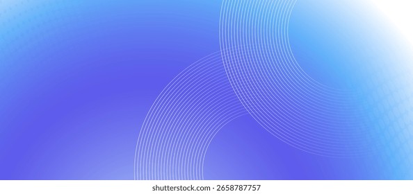 Abstractas fondo de líneas de círculo azul digital. Diseño de línea de rayas blancas de esfera geométrica. Concepto futurista de alta tecnología