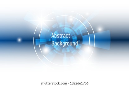 abstract digital blue circle overlap and blur effect space design