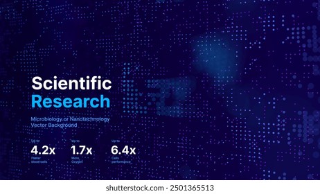 Abstrakter digitaler Hintergrund aus den Bereichen Wirtschaft oder Wissenschaft. Medical Research oder Tech Innovation Online Webinar Präsentationsveranstaltung. Hintergrund der Konferenz- oder Forumsvektorgrafik.