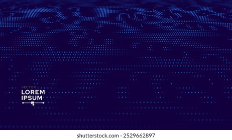 Abstract Digital Blue Dots Business or Science Background. Medical Research or Tech Innovation Online Webinar Presentation Event. Conference or Forum Vector Illustration Backdrop.