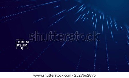 Abstract Digital Blue Dots Business or Science Background. Medical Research or Tech Innovation Online Webinar Presentation Event. Conference or Forum Vector Illustration Backdrop.