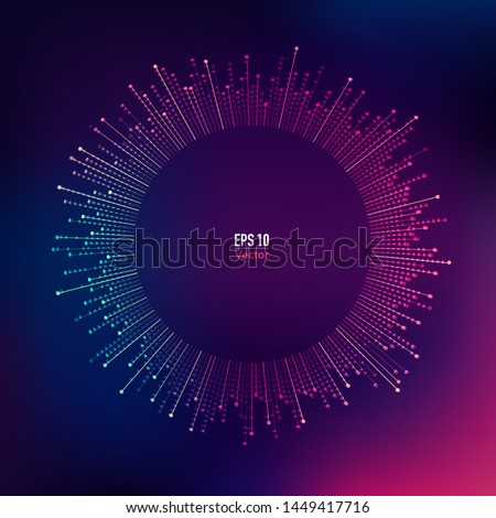 abstract digital blue equalizer, sound wave pattern element