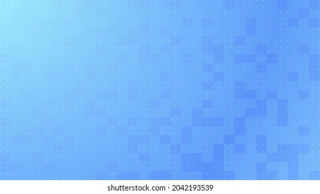Abstract digital blue gradient HUD interface dotted grid background. Vector Abstract digital hi-tech blue dot poster design. For modern cover, flyer, leaflet or banner. Vector illustration.