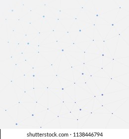 Abstract digital of blue line dot on gray background, vector illustration eps10