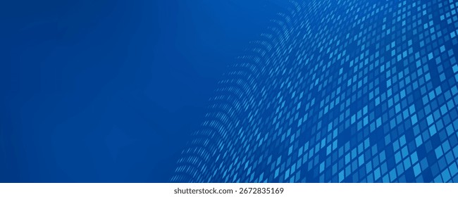 Resumo digital azul quadrado partículas fundo para negócios, finanças, pesquisa, tecnologia e ciência. Eps10